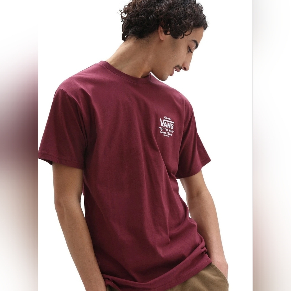 Vans Men's Dark Red Short Sleeve Tee